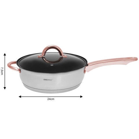 GARNKI STALOWE 12 EL. KINGHOFF ROSEGOLD KH-1765 GARNKI STALOWE 12 EL. KINGHOFF ROSEGOLD KH-1765