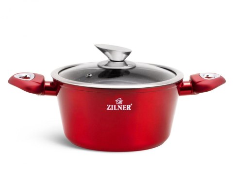 GARNKI z POWŁOKĄ GRANITOWĄ 6 EL. ZILNER CHERRY RED ZL-8561 GARNKI z POWŁOKĄ GRANITOWĄ 6 EL. ZILNER CHERRY RED ZL-8561