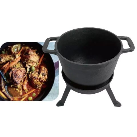 KOCIOŁEK ŻELIWNY MYŚLIWSKI 12L Z PATELNIĄ GRILL 2 W 1 KINGHOFF KH-1842 KOCIOŁEK ŻELIWNY MYŚLIWSKI 12L Z PATELNIĄ GRILL 2 W 1 KINGHOFF KH-1842