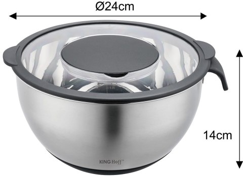 MISKA KUCHENNA WIELOFUNKCYJNA Z FUNKCJĄ TARKI DO WARZYW 24CM 5L 5 EL. KINGHOFF KH-1861 MISKA KUCHENNA WIELOFUNKCYJNA Z FUNKCJĄ TARKI DO WARZYW 24CM 5L 5 EL. KINGHOFF KH-1861