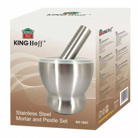 MOŹDZIERZ ZE STALI NIERDZEWNEJ 13CM Z POKRYWKĄ KINGHOFF KH-1661 MOŹDZIERZ ZE STALI NIERDZEWNEJ 13CM Z POKRYWKĄ KINGHOFF KH-1661
