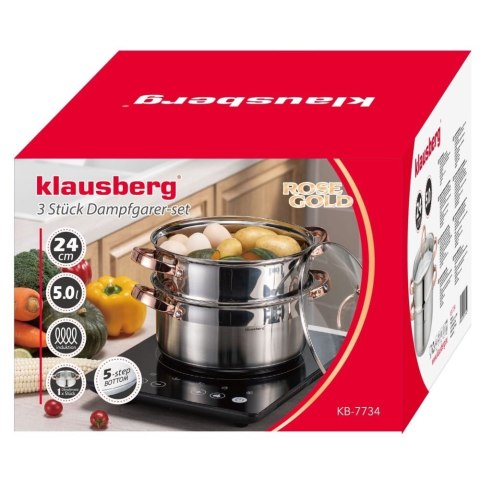 PAROWAR GARNEK ZESTAW DO GOTOWANIA NA PARZE 24CM 3 EL. KLAUSBERG KB-7734 PAROWAR GARNEK ZESTAW DO GOTOWANIA NA PARZE 24CM 3 EL. KLAUSBERG KB-7734