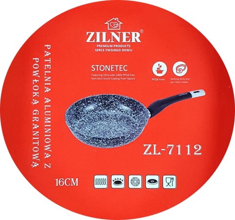 PATELNIA 16CM MARMUROWO-CERAMICZNA ZILNER ZL-7112 PATELNIA 16CM MARMUROWO-CERAMICZNA ZILNER ZL-7112