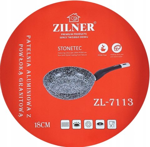 PATELNIA 18CM MARMUROWO-CERAMICZNA ZILNER ZL-7113 PATELNIA 18CM MARMUROWO-CERAMICZNA ZILNER ZL-7113