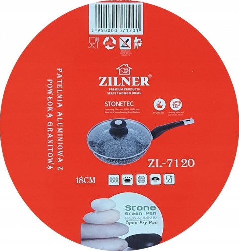 PATELNIA 18CM MARMUROWO-CERAMICZNA ZILNER ZL-7120 PATELNIA 18CM MARMUROWO-CERAMICZNA ZILNER ZL-7120