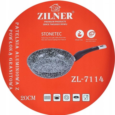 PATELNIA 20CM MARMUROWO-CERAMICZNA ZILNER ZL-7114 PATELNIA 20CM MARMUROWO-CERAMICZNA ZILNER ZL-7114