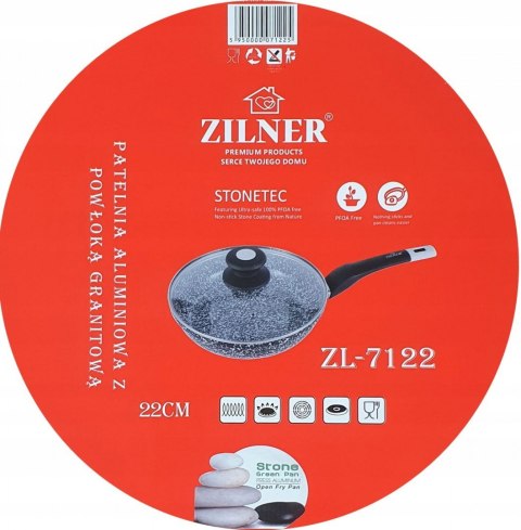 PATELNIA 22CM MARMUROWO-CERAMICZNA ZILNER ZL-7122 PATELNIA 22CM MARMUROWO-CERAMICZNA ZILNER ZL-7122