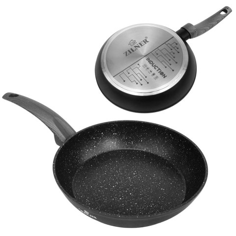 PATELNIA 24CM Z POWŁOKĄ MARMUROWĄ I DNEM FULL INDUCTION ZILNER ZL-563 PATELNIA 24CM Z POWŁOKĄ MARMUROWĄ I DNEM FULL INDUCTION ZILNER ZL-563