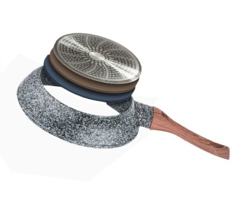 PATELNIA / WOK 28CM KiNGHOFF GRANIT WOOD KH-1171 / 1584 PATELNIA / WOK 28CM KiNGHOFF GRANIT WOOD KH-1171 / 1584