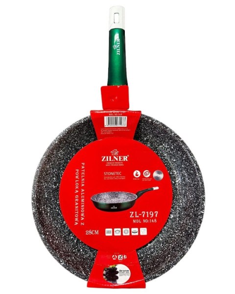 PATELNIA 28CM MARMUROWO-CERAMICZNA ZILNER STONETEC EMERALD ZL-7197-G PATELNIA 28CM MARMUROWO-CERAMICZNA ZILNER STONETEC EMERALD ZL-7197-G