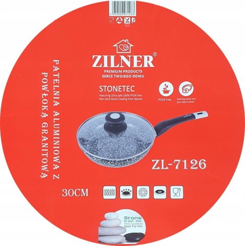 PATELNIA 30CM MARMUROWO-CERAMICZNA ZILNER ZL-7126 PATELNIA 30CM MARMUROWO-CERAMICZNA ZILNER ZL-7126