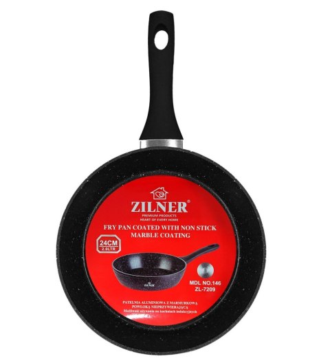 PATELNIA GŁĘBOKA 24CM 2.0L POWŁOKA MARMUROWA ZILNER ZL-9209 / 7706 PATELNIA GŁĘBOKA 24CM 2.0L POWŁOKA MARMUROWA ZILNER ZL-9209 / 7706