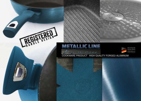 PATELNIA GRANITOWA 24CM BERLINGER HAUS METALLIC LINE AQUAMARINE BH-1880 PATELNIA GRANITOWA 24CM BERLINGER HAUS METALLIC LINE AQUAMARINE BH-1880