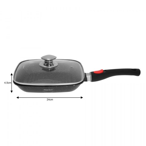 PATELNIA GRILLOWA GRANITOWA 24CM KINGHOFF KH-1510 ODŁ. UCHWYT PATELNIA GRILLOWA GRANITOWA 24CM KINGHOFF KH-1510 ODŁ. UCHWYT
