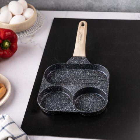 PATELNIA MARMURKOWA 3 W 1 DO JAJEK NALEŚNIKÓW PLACKÓW GRILL KLAUSBERG KB-7816 CZARNA PATELNIA MARMURKOWA 3 W 1 DO JAJEK NALEŚNIKÓW PLACKÓW GRILL KLAUSBERG KB-7816 CZARNA