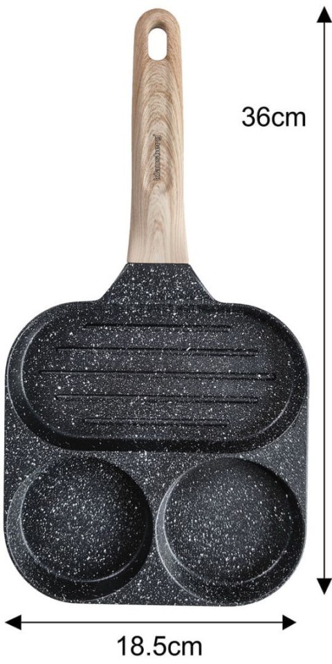 PATELNIA MARMURKOWA 3 W 1 DO JAJEK NALEŚNIKÓW PLACKÓW GRILL KLAUSBERG KB-7816 CZARNA PATELNIA MARMURKOWA 3 W 1 DO JAJEK NALEŚNIKÓW PLACKÓW GRILL KLAUSBERG KB-7816 CZARNA