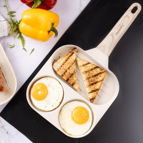 PATELNIA MARMURKOWA 3 W 1 DO JAJEK NALEŚNIKÓW PLACKÓW GRILL KLAUSBERG KB-7818 BEŻOWA PATELNIA MARMURKOWA 3 W 1 DO JAJEK NALEŚNIKÓW PLACKÓW GRILL KLAUSBERG KB-7818 BEŻOWA