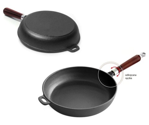 PATELNIA ŻELIWNA 24cm z POKRYWĄ KRISBERG KS-2565 PATELNIA ŻELIWNA 24cm z POKRYWĄ KRISBERG KS-2565