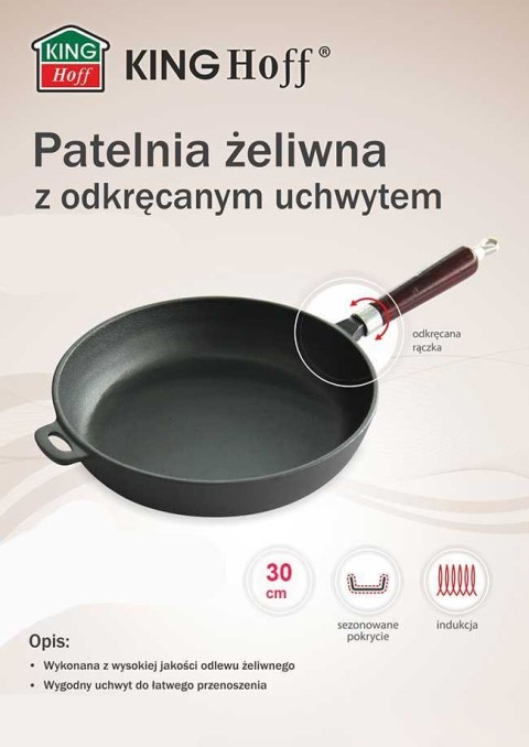 PATELNIA ŻELIWNA 30cm KiNGHOFF KH-1009 PATELNIA ŻELIWNA 30cm KiNGHOFF KH-1009