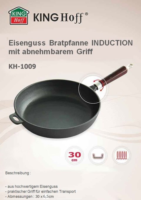 PATELNIA ŻELIWNA 30cm KiNGHOFF KH-1009 PATELNIA ŻELIWNA 30cm KiNGHOFF KH-1009