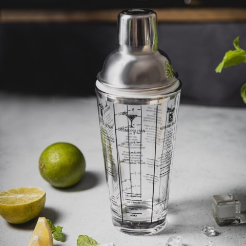 SHAKER DO DRINKÓW KOKTAJLI Z PRZEPISAMI BARMAŃSKI SZKLANY 400ML KLAUSBERG KB-7647 SHAKER DO DRINKÓW KOKTAJLI Z PRZEPISAMI BARMAŃSKI SZKLANY 400ML KLAUSBERG KB-7647