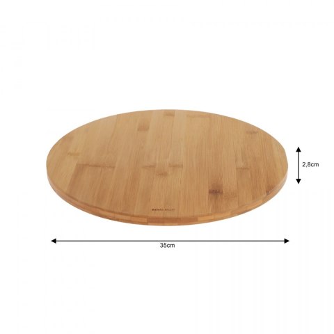 TACA DESKA BAMBUSOWA DO PIZZY 35cm OBROTOWA KINGHOFF KH-1566 TACA DESKA BAMBUSOWA DO PIZZY 35cm OBROTOWA KINGHOFF KH-1566