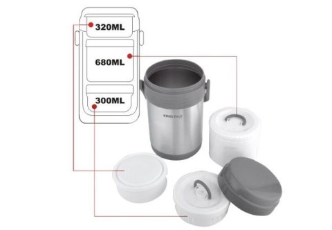 TERMOS OBIADOWY STALOWY KiNGHOFF 1.5L KH-4075 TERMOS OBIADOWY STALOWY KiNGHOFF 1.5L KH-4075