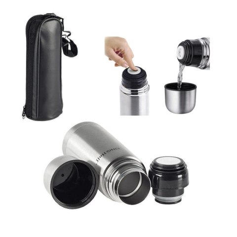 TERMOS STALOWY Z POKROWCEM 1,0L KiNGHOFF KH-4054 TERMOS STALOWY Z POKROWCEM 1,0L KiNGHOFF KH-4054