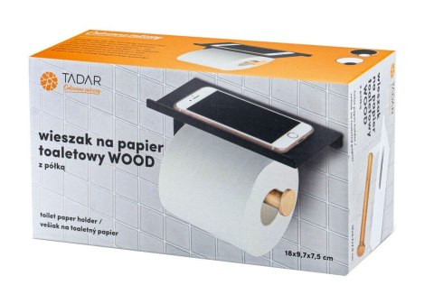 UCHWYT NA PAPIER TOALETOWY Z PÓŁKĄ TADAR TD-4981 CZARNY UCHWYT NA PAPIER TOALETOWY Z PÓŁKĄ TADAR TD-4981 CZARNY