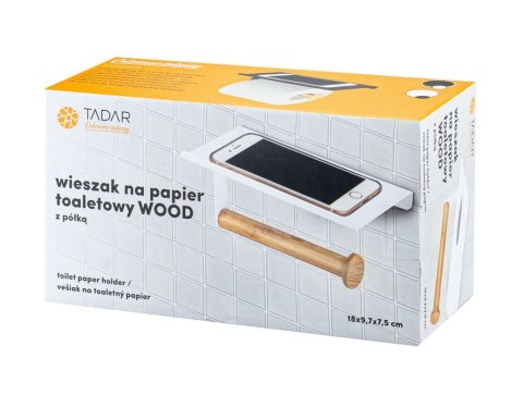 UCHWYT NA PAPIER TOALETOWY Z PÓŁKĄ TADAR TD-4998 BIAŁY UCHWYT NA PAPIER TOALETOWY Z PÓŁKĄ TADAR TD-4998 BIAŁY