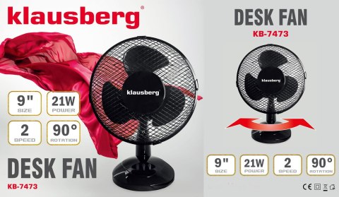 WENTYLATOR BIURKOWY 23CM KLAUSBERG KB-7473 WENTYLATOR BIURKOWY 23CM KLAUSBERG KB-7473