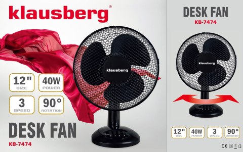 WENTYLATOR BIURKOWY 30CM 40W KLAUSBERG KB-7474 WENTYLATOR BIURKOWY 30CM 40W KLAUSBERG KB-7474