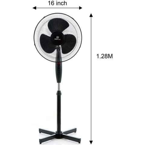 WENTYLATOR PODŁOGOWY 40CM 40W KINGCOOL KC-2124 CZARNY WENTYLATOR PODŁOGOWY 40CM 40W KINGCOOL KC-2124 CZARNY
