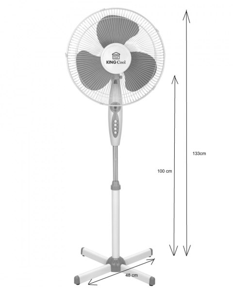 WENTYLATOR PODŁOGOWY KINGCOOL 40cm KC-2124 WENTYLATOR PODŁOGOWY KINGCOOL 40cm KC-2124