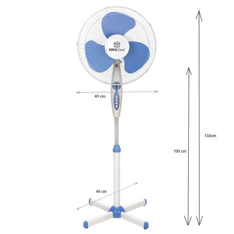 WENTYLATOR PODŁOGOWY KINGCOOL 40cm KC-2124 WENTYLATOR PODŁOGOWY KINGCOOL 40cm KC-2124