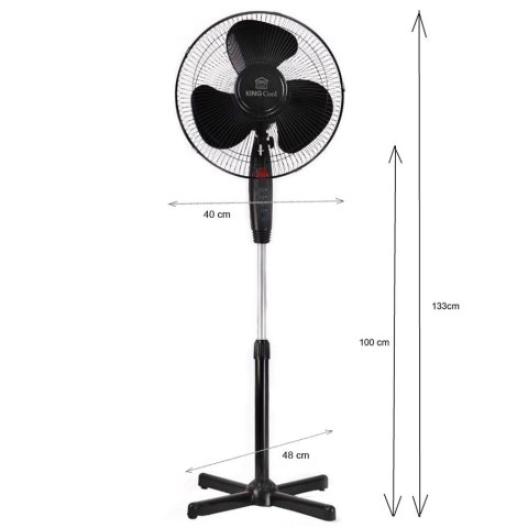 WENTYLATOR PODŁOGOWY KINGCOOL 40cm KC-2124 WENTYLATOR PODŁOGOWY KINGCOOL 40cm KC-2124