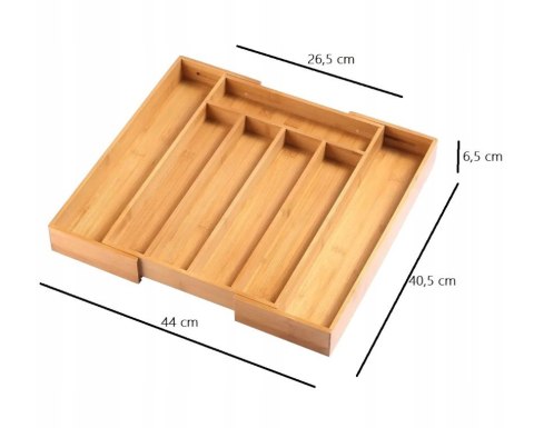 WKŁAD / ORGANIZER DO SZUFLADY NA SZTUĆCE ROZSUWANY 26.5/44X40.5X6.5CM KRISBERG KS-2687 WKŁAD / ORGANIZER DO SZUFLADY NA SZTUĆCE ROZSUWANY 26.5/44X40.5X6.5CM KRISBERG KS-2687