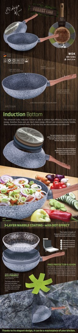 WOK BERLINGER HAUS FOREST LINE 28CM BH-1204 WOK BERLINGER HAUS FOREST LINE 28CM BH-1204