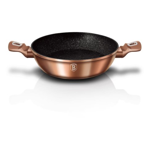 WOK GARNEK GRANITOWY 28cm 3.8L BERLINGER HAUS METALLIC LINE ROSE GOLD BH-1519N WOK GARNEK GRANITOWY 28cm 3.8L BERLINGER HAUS METALLIC LINE ROSE GOLD BH-1519N