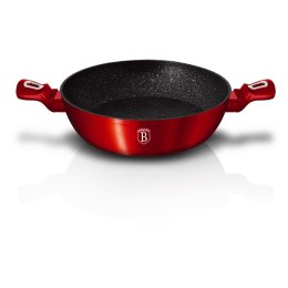 WOK GARNEK GRANITOWY 32CM 4.9L BERLINGER HAUS METALLIC LINE BURGUNDY BH-1264-N
