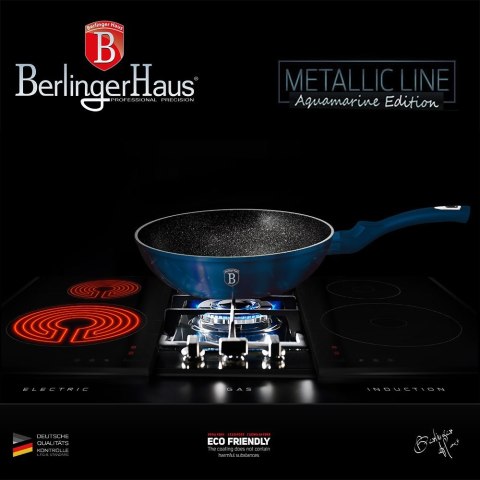 WOK GRANITOWY 28CM BERLINGER HAUS METALLIC AQUAMARINE BH-1875 WOK GRANITOWY 28CM BERLINGER HAUS METALLIC AQUAMARINE BH-1875
