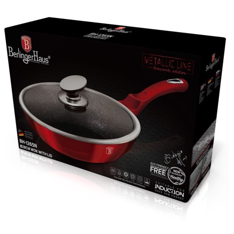 WOK GRANITOWY 28cm Z POKRYWKĄ BERLINGER HAUS METALLIC LINE BURGUNDY BH-1265-N WOK GRANITOWY 28cm Z POKRYWKĄ BERLINGER HAUS METALLIC LINE BURGUNDY BH-1265-N