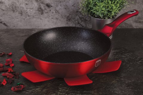 WOK GRANITOWY 28cm Z POKRYWKĄ BERLINGER HAUS METALLIC LINE BURGUNDY BH-1265-N WOK GRANITOWY 28cm Z POKRYWKĄ BERLINGER HAUS METALLIC LINE BURGUNDY BH-1265-N