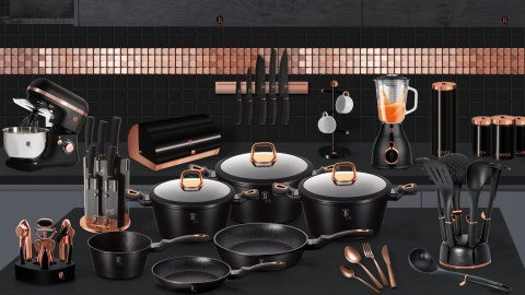 WOK GRANITOWY 30CM BERLINGER HAUS BLACK ROSE BH-6178 WOK GRANITOWY 30CM BERLINGER HAUS BLACK ROSE BH-6178