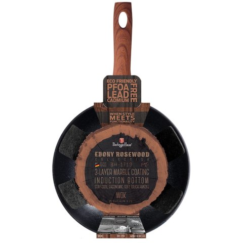 WOK Z POWŁOKĄ GRANITOWĄ 28cm 3.2L BERLINGER HAUS EBONY ROSEWOOD BH-1719 WOK Z POWŁOKĄ GRANITOWĄ 28cm 3.2L BERLINGER HAUS EBONY ROSEWOOD BH-1719