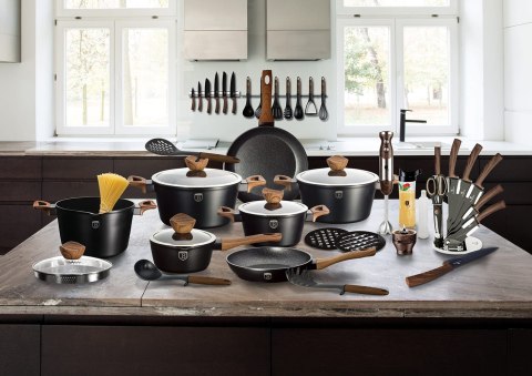 WOK Z POWŁOKĄ GRANITOWĄ 28cm 3.2L BERLINGER HAUS EBONY ROSEWOOD BH-1719 WOK Z POWŁOKĄ GRANITOWĄ 28cm 3.2L BERLINGER HAUS EBONY ROSEWOOD BH-1719