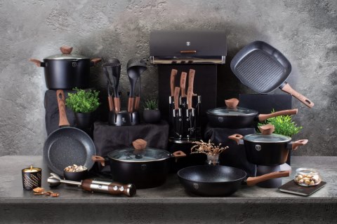 WOK Z POWŁOKĄ GRANITOWĄ 28cm 3.2L BERLINGER HAUS EBONY ROSEWOOD BH-1719 WOK Z POWŁOKĄ GRANITOWĄ 28cm 3.2L BERLINGER HAUS EBONY ROSEWOOD BH-1719