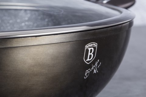 WOK Z POWŁOKĄ GRANITOWĄ 30CM 4L BERLINGER HAUS SHINY BLACK BH-7115 WOK Z POWŁOKĄ GRANITOWĄ 30CM 4L BERLINGER HAUS SHINY BLACK BH-7115