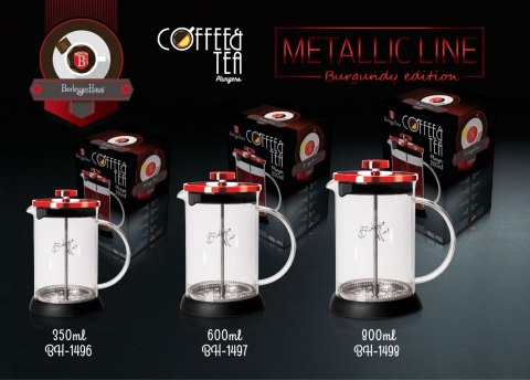 ZAPARZACZ DO HERBATY 800ML BERLINGER HAUS METALLIC BURGUNDY LINE BH-1498 ZAPARZACZ DO HERBATY 800ML BERLINGER HAUS METALLIC BURGUNDY LINE BH-1498