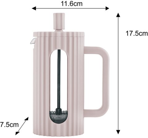 ZAPARZACZ DO HERBATY KAWY SZKLANY FRENCH PRESS 350 ML BEŻOWY KLAUSBERG KB-7744 ZAPARZACZ DO HERBATY KAWY SZKLANY FRENCH PRESS 350 ML BEŻOWY KLAUSBERG KB-7744